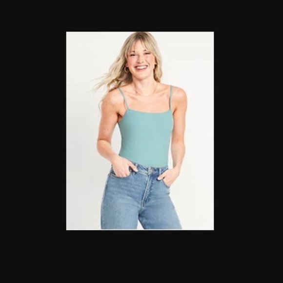 Fitted Cami Rib-Knit Bodysuit for Women, XL - Picture 1 of 2